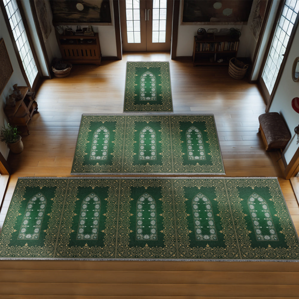 Large Customizable Group & Family Prayer Mat – Soft & Padded Janamaz 612