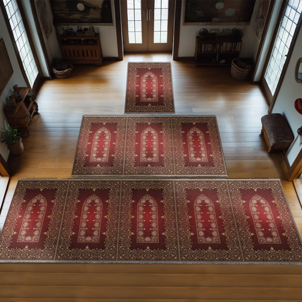 Large Customizable Group & Family Prayer Mat – Soft & Padded Janamaz 612