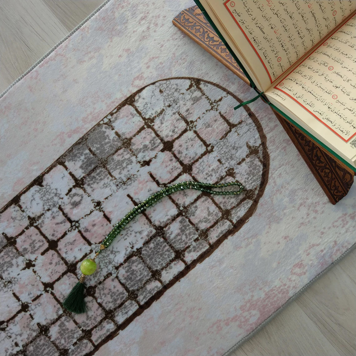 Large Customizable Group & Family Prayer Mat – Soft & Padded Janamaz 408