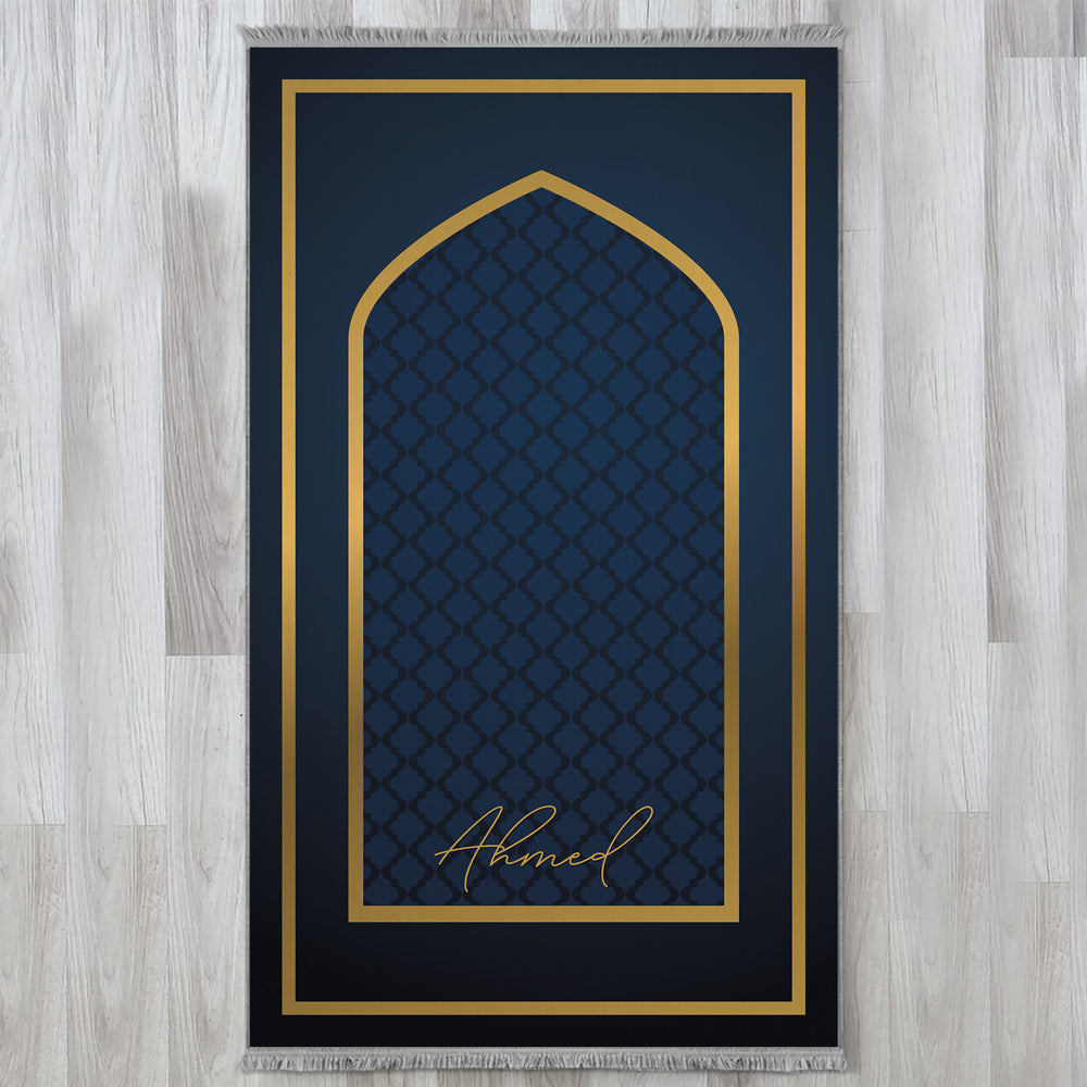 cushioned prayer mat blue