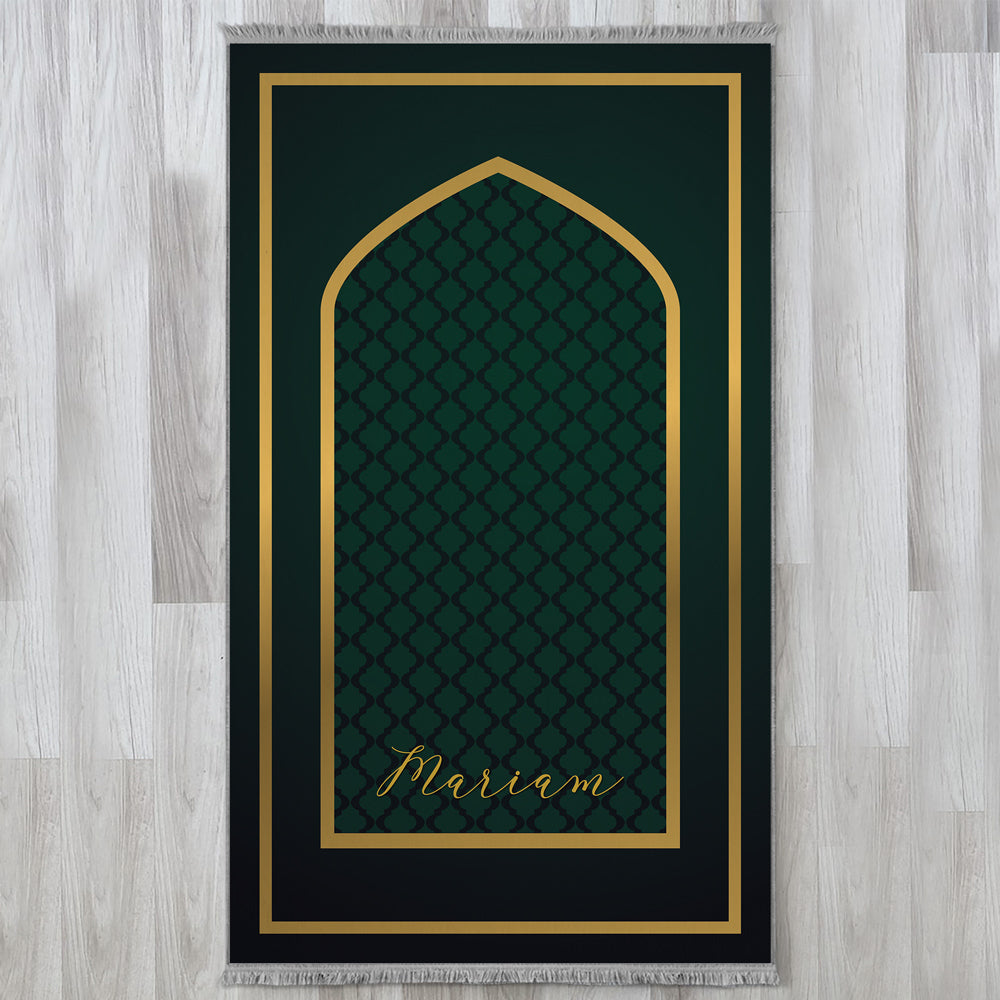 Padded Janamaz Green