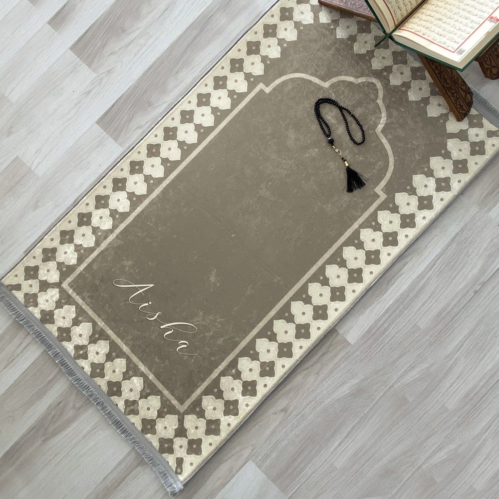 Modern Islamic Cushioned Customizable Prayer Mat 802