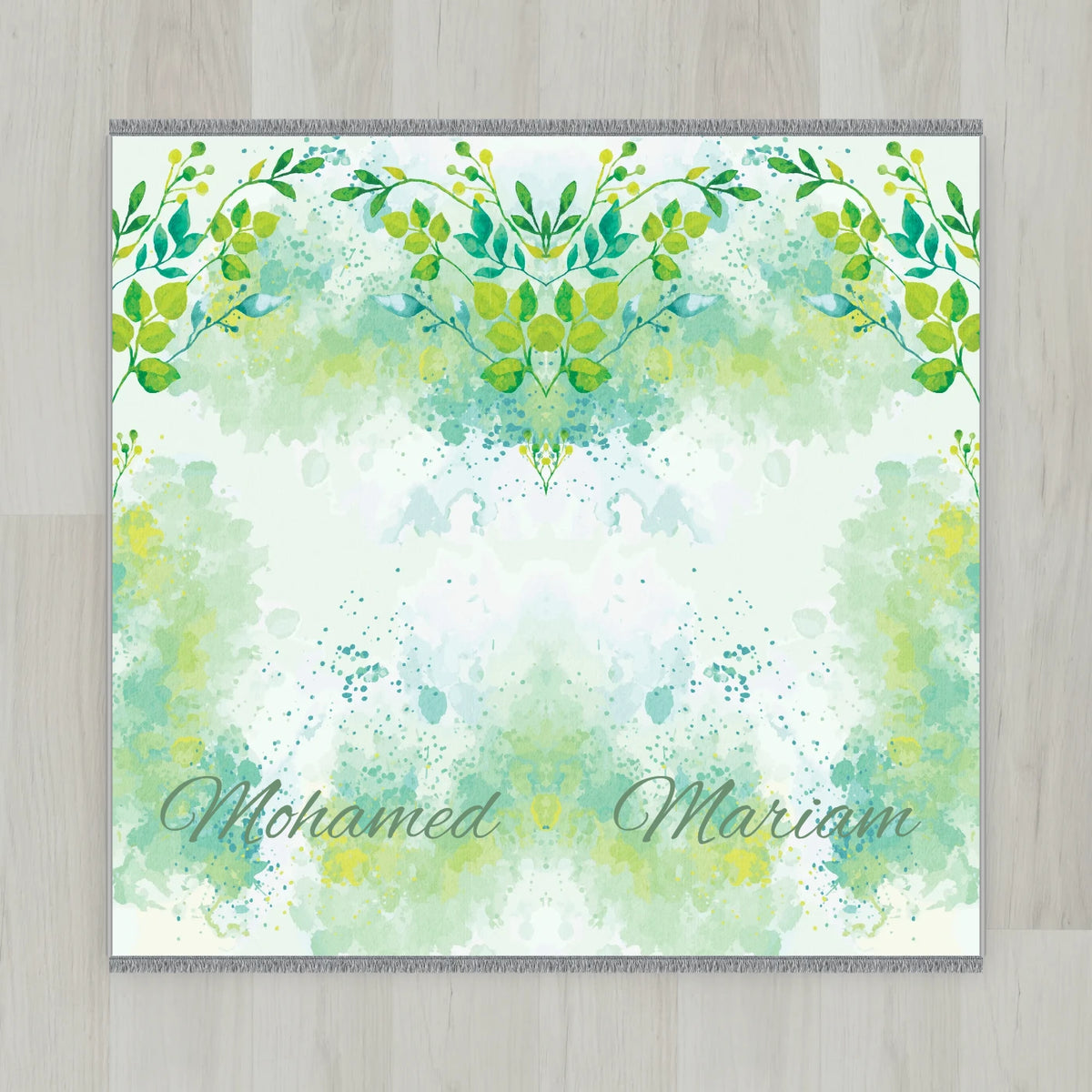 Watercolor Blossom Personalized Prayer Mat