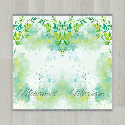 Watercolor Blossom Personalized Prayer Mat