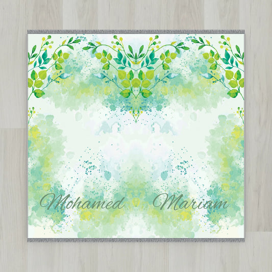 Watercolor Blossom Personalized Prayer Mat
