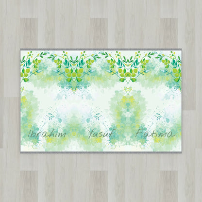 Watercolor Blossom Personalized Prayer Mat