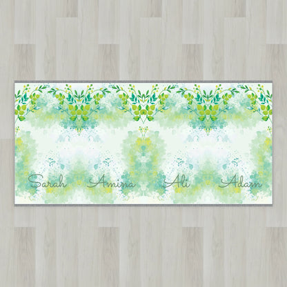 Watercolor Blossom Personalized Prayer Mat