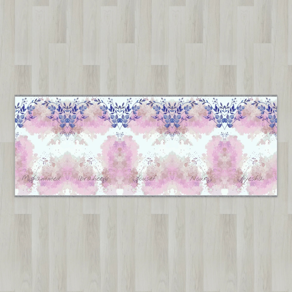 Watercolor Blossom Personalized Prayer Mat