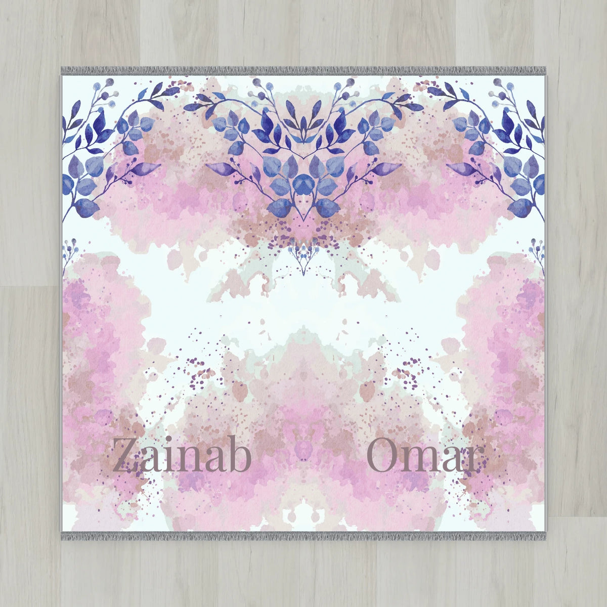 Watercolor Blossom Personalized Prayer Mat