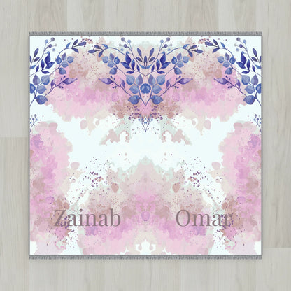 Watercolor Blossom Personalized Prayer Mat
