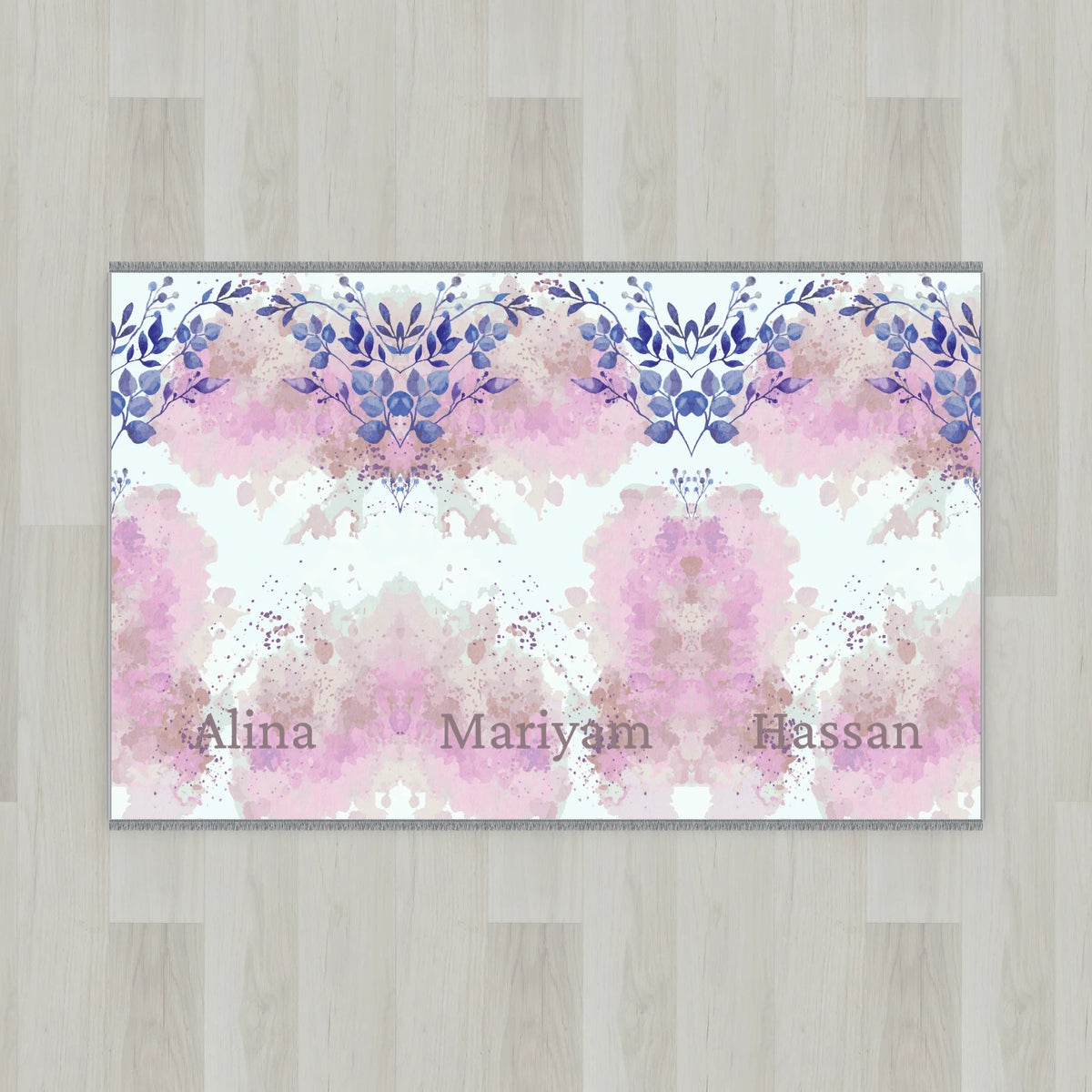 Watercolor Blossom Personalized Prayer Mat