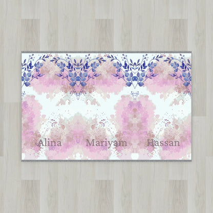 Watercolor Blossom Personalized Prayer Mat