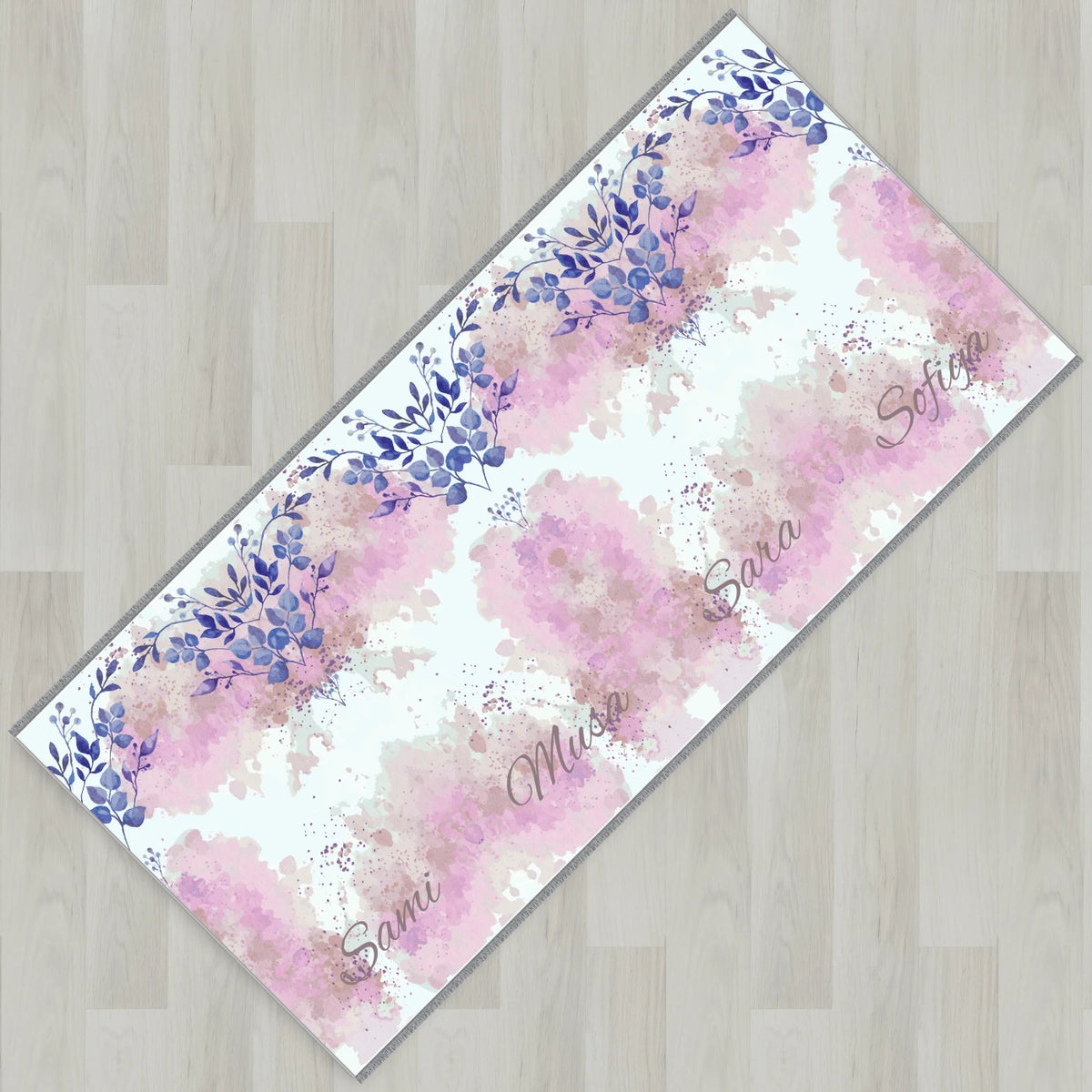 Watercolor Blossom Personalized Prayer Mat
