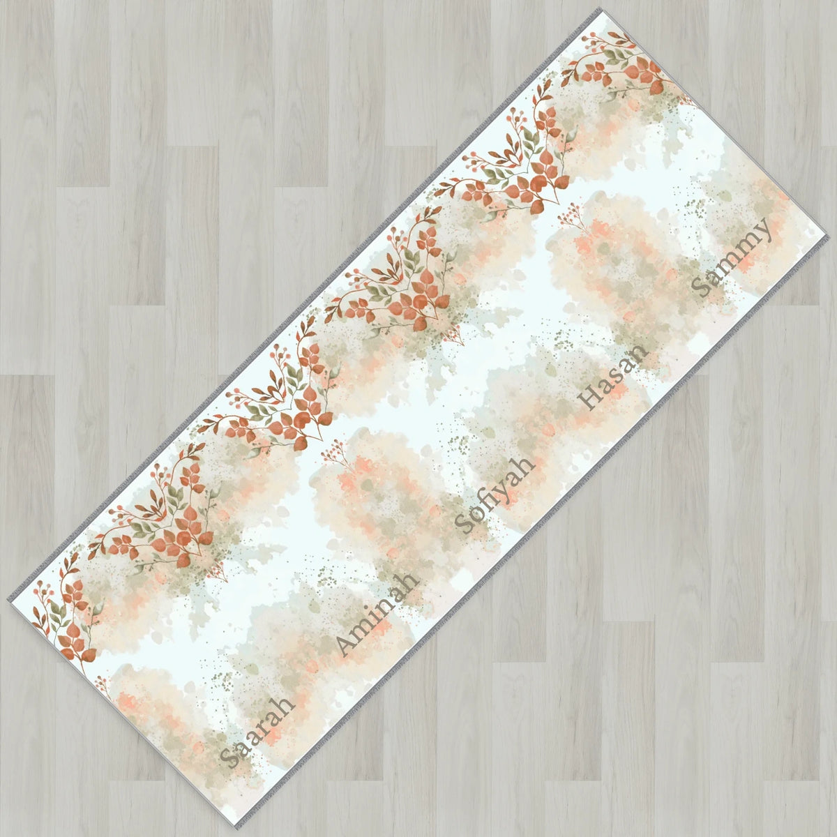 Watercolor Blossom Personalized Prayer Mat