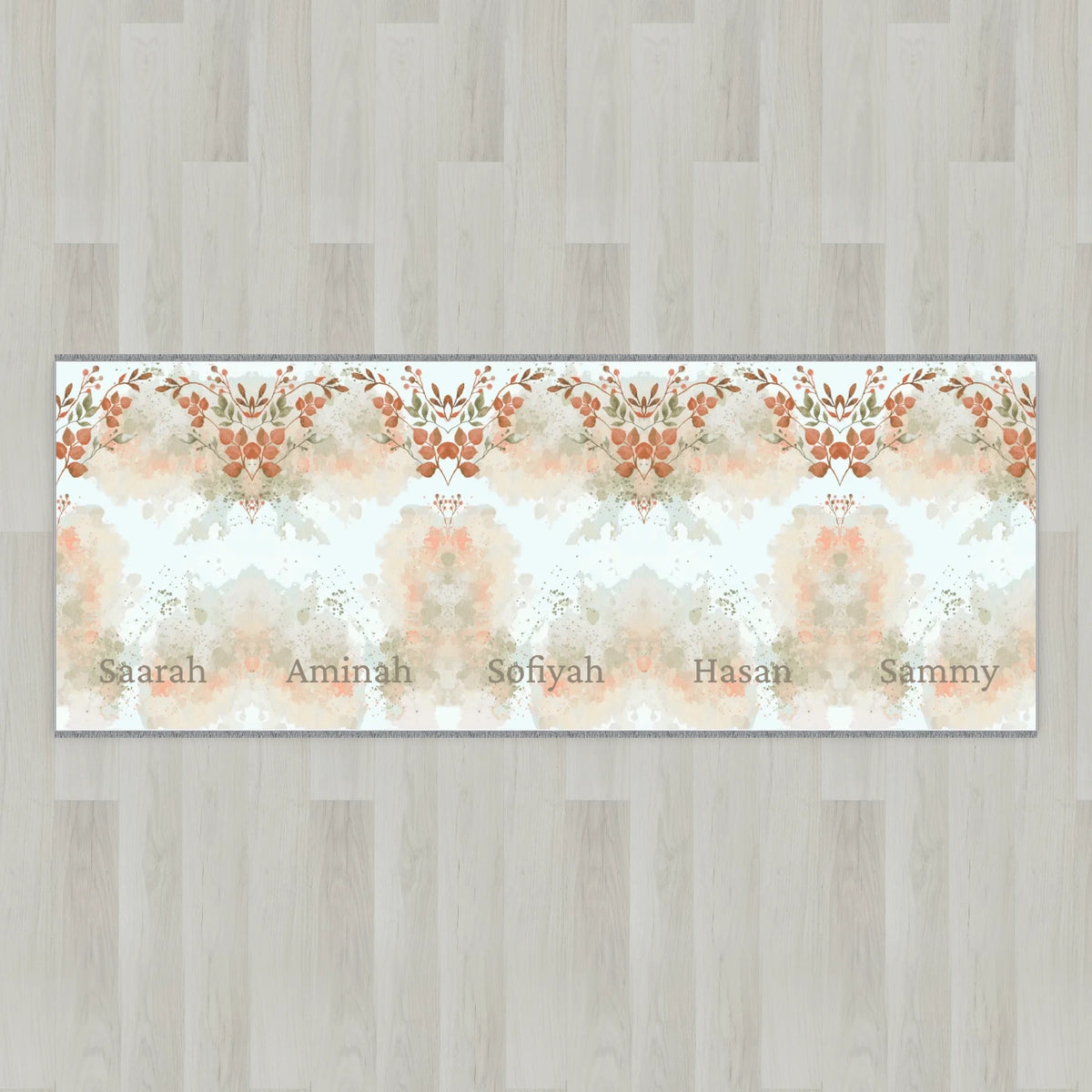 Watercolor Blossom Personalized Prayer Mat
