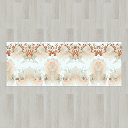 Watercolor Blossom Personalized Prayer Mat