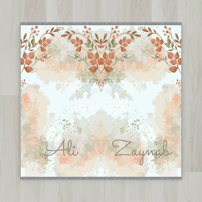 Watercolor Blossom Personalized Prayer Mat
