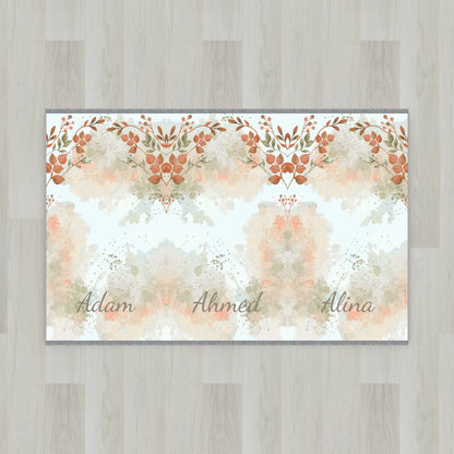 Watercolor Blossom Personalized Prayer Mat