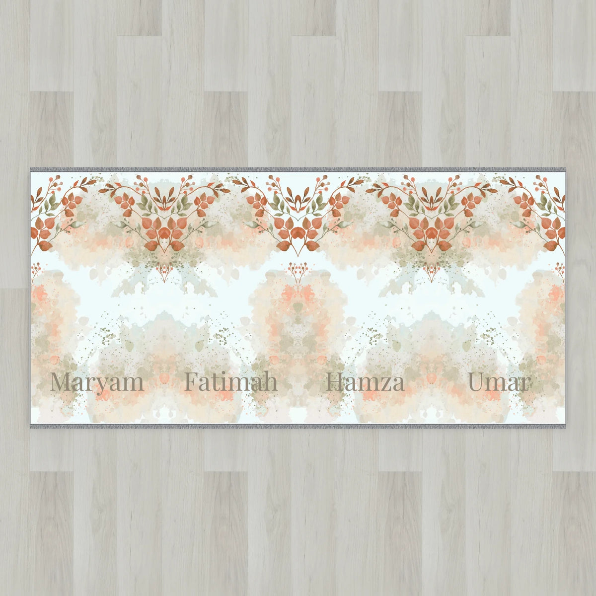 Watercolor Blossom Personalized Prayer Mat