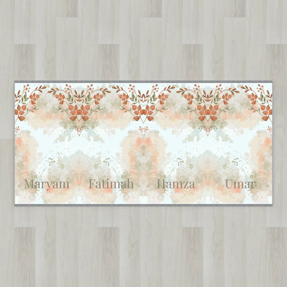 Watercolor Blossom Personalized Prayer Mat