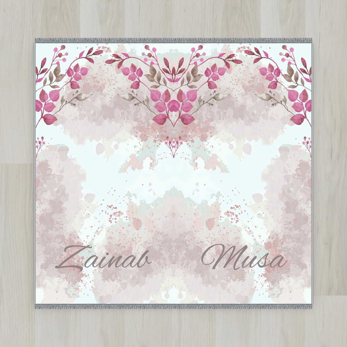 Watercolor Blossom Personalized Prayer Mat
