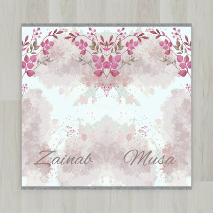 Watercolor Blossom Personalized Prayer Mat