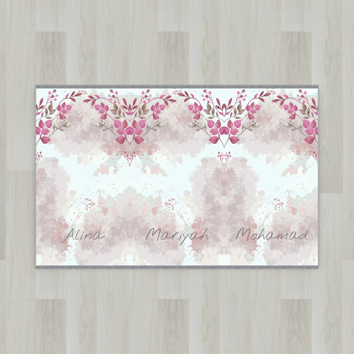 Watercolor Blossom Personalized Prayer Mat