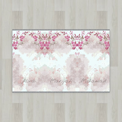 Watercolor Blossom Personalized Prayer Mat