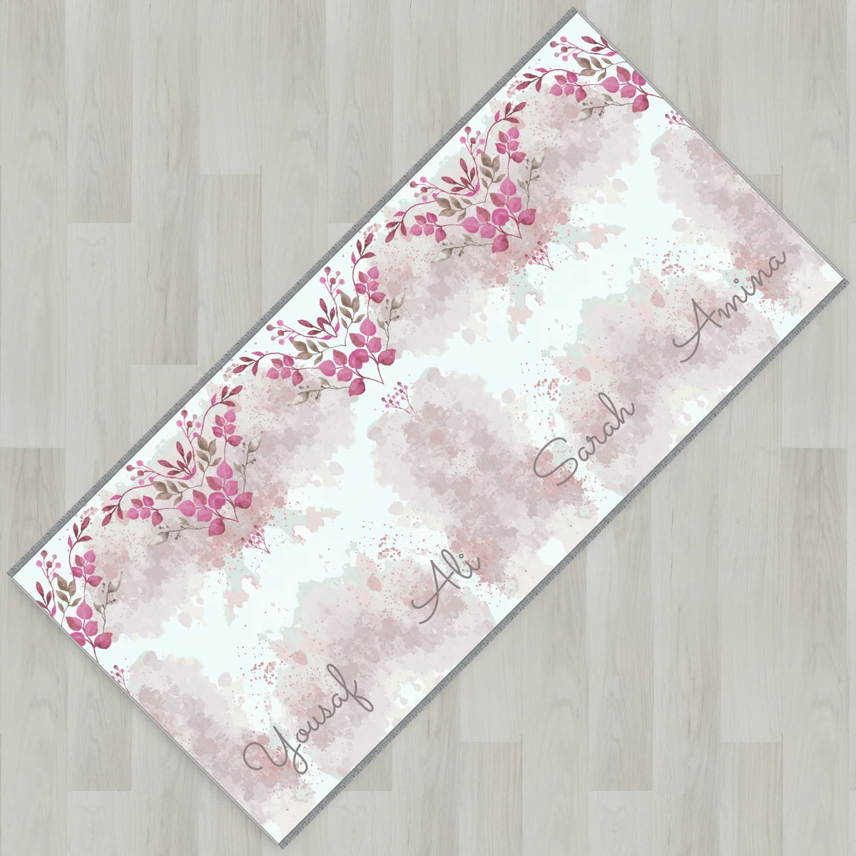 Watercolor Blossom Personalized Prayer Mat