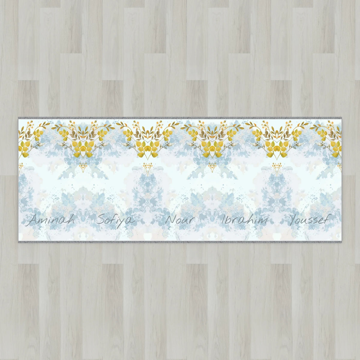 Watercolor Blossom Personalized Prayer Mat