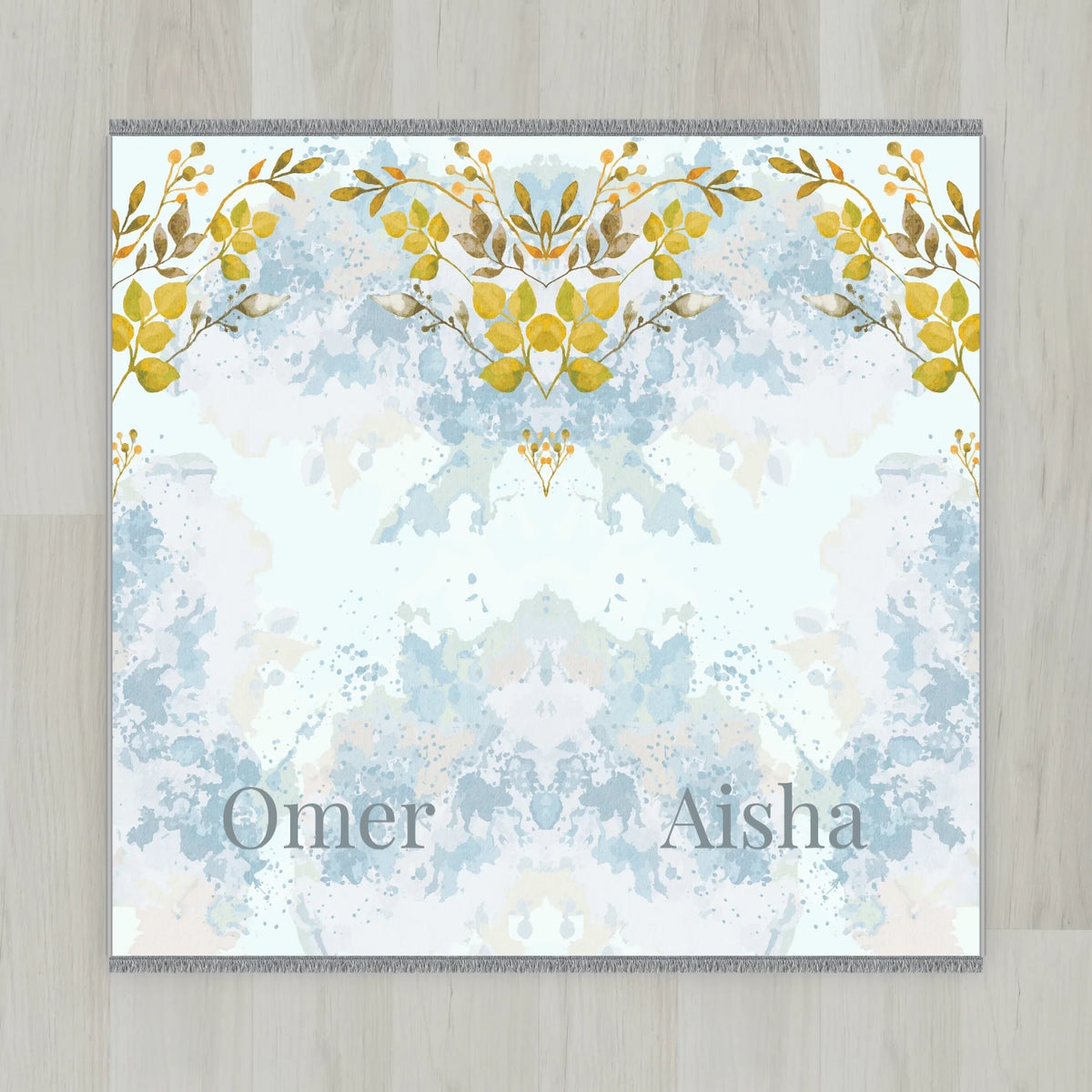 Watercolor Blossom Personalized Prayer Mat
