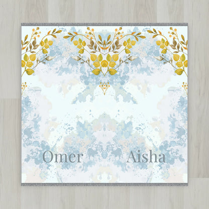 Watercolor Blossom Personalized Prayer Mat