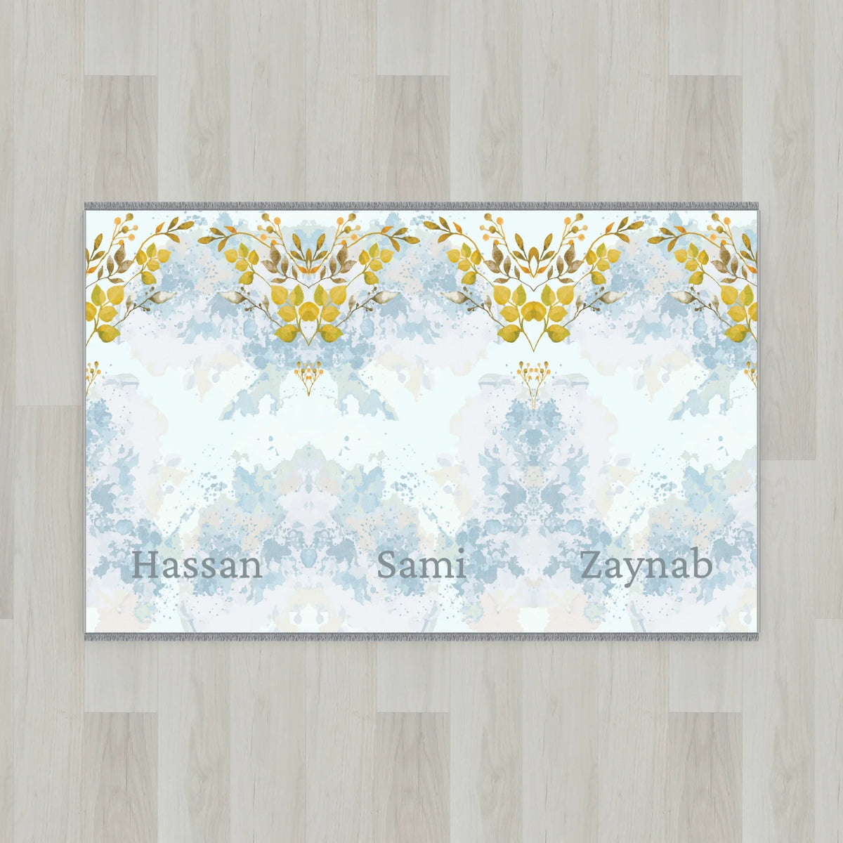 Watercolor Blossom Personalized Prayer Mat