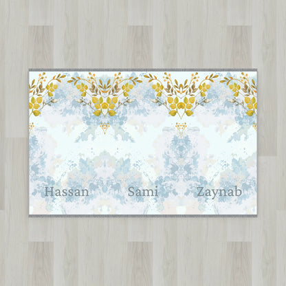 Watercolor Blossom Personalized Prayer Mat