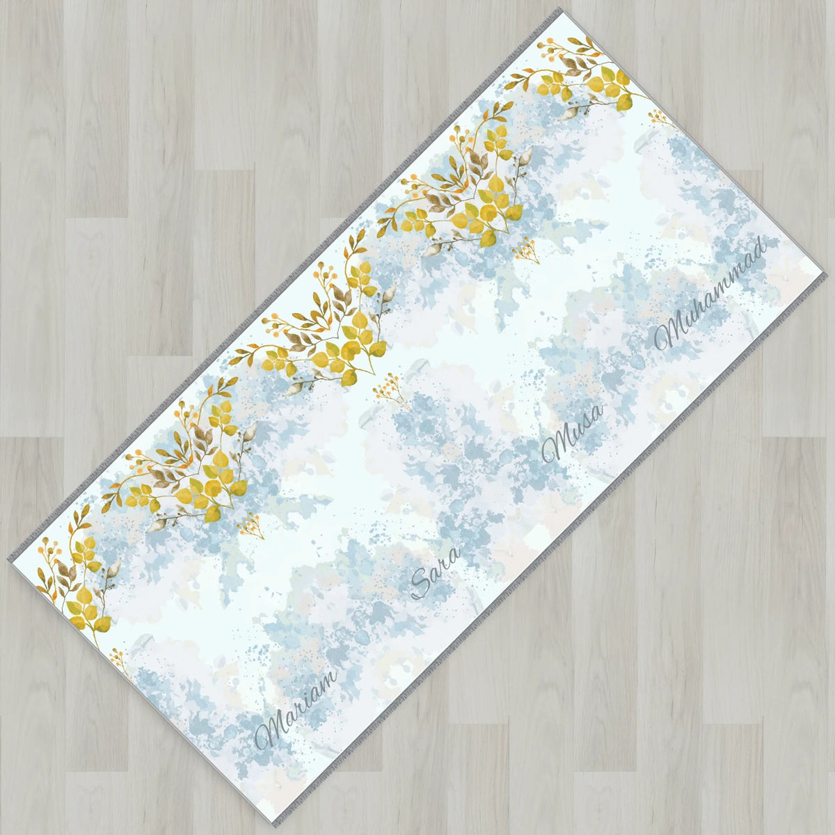 Watercolor Blossom Personalized Prayer Mat