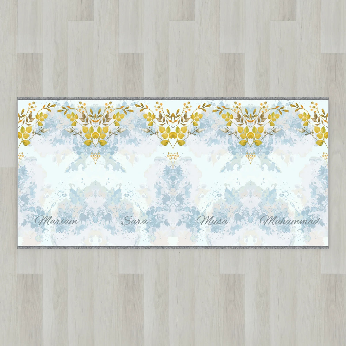 Watercolor Blossom Personalized Prayer Mat