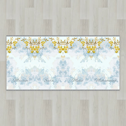 Watercolor Blossom Personalized Prayer Mat