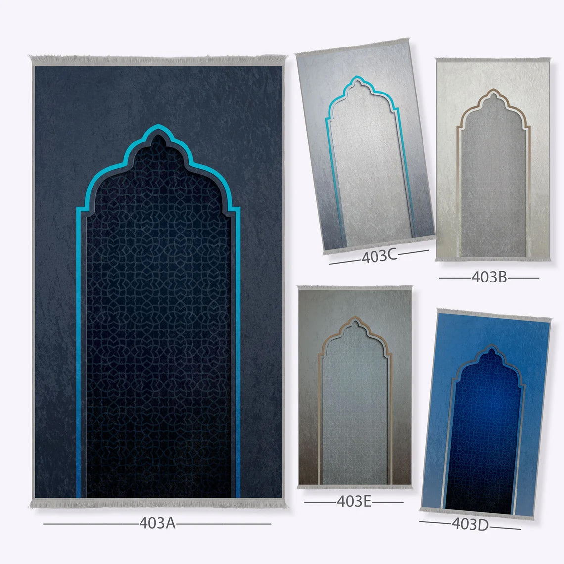 Large Customizable Group & Family Prayer Mat – Soft & Padded Janamaz 403