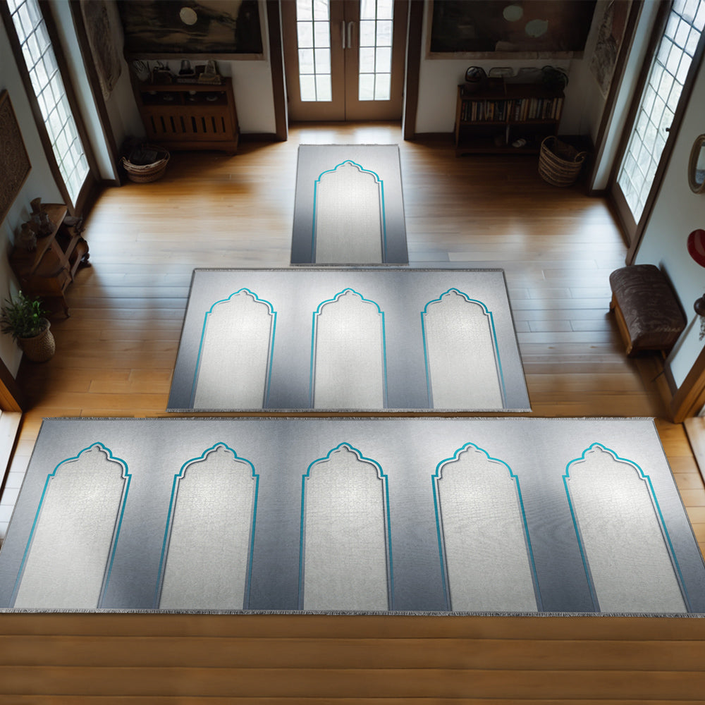 Large Customizable Group & Family Prayer Mat – Soft & Padded Janamaz 403