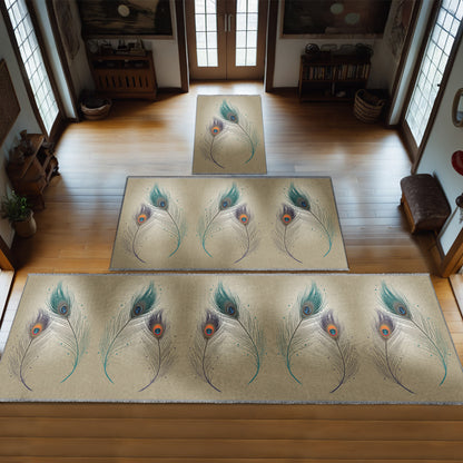 Peacock Feather Personalized Prayer Mat