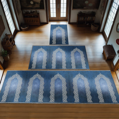 Large Customizable Group & Family Prayer Mat – Soft & Padded Janamaz 414