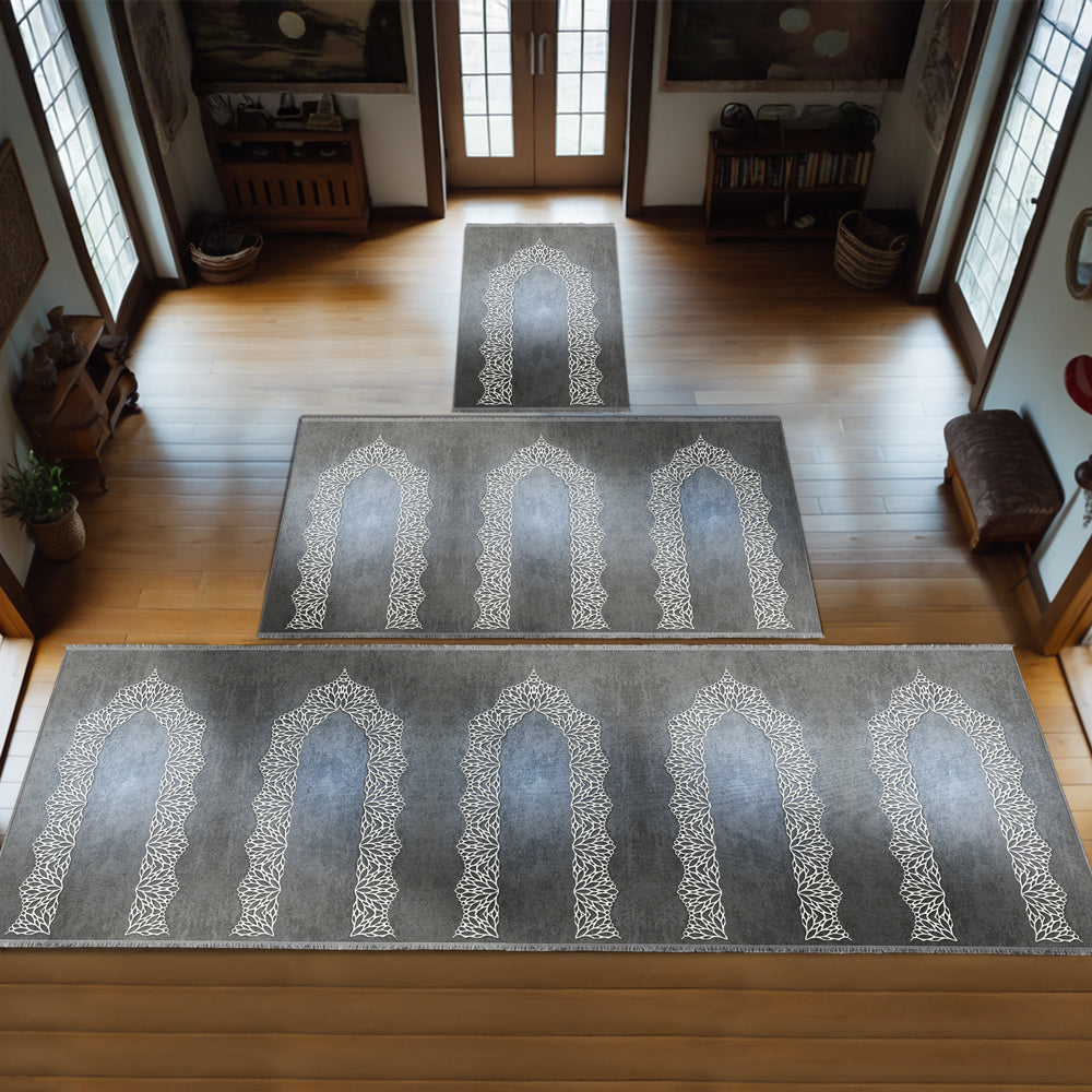 Large Customizable Group & Family Prayer Mat – Soft & Padded Janamaz 414