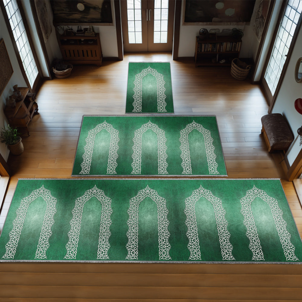 Large Customizable Group & Family Prayer Mat – Soft & Padded Janamaz 414