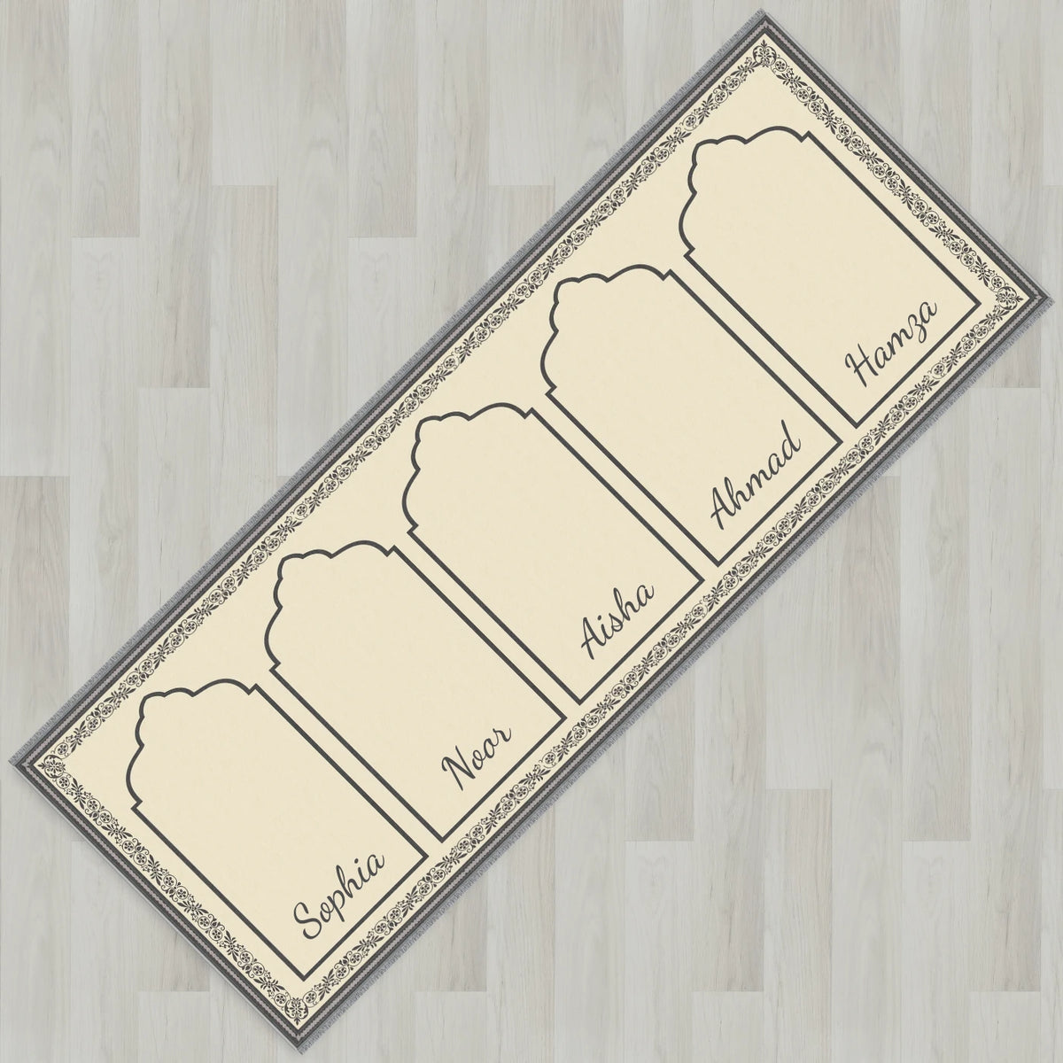 Ottoman Floral Personalized Prayer Mat