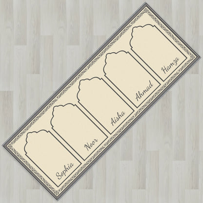 Ottoman Floral Personalized Prayer Mat