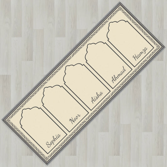 Ottoman Floral Personalized Prayer Mat