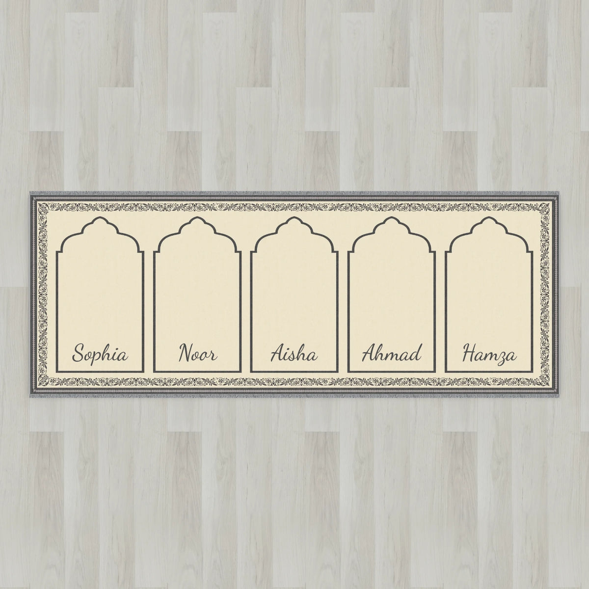 Ottoman Floral Personalized Prayer Mat