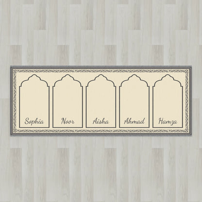 Ottoman Floral Personalized Prayer Mat