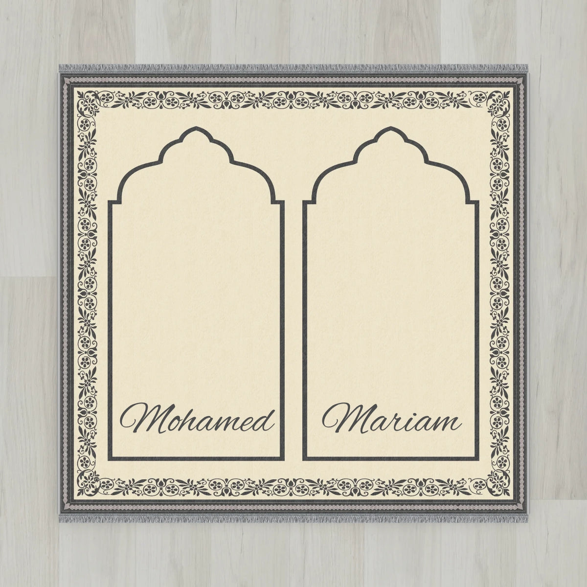 Ottoman Floral Personalized Prayer Mat