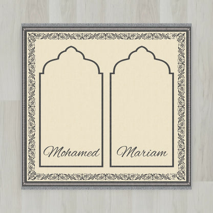 Ottoman Floral Personalized Prayer Mat